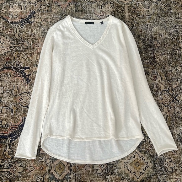 ATM Anthony Thomas Melillo 100% Cashmere Cream Beige Sweater Medium